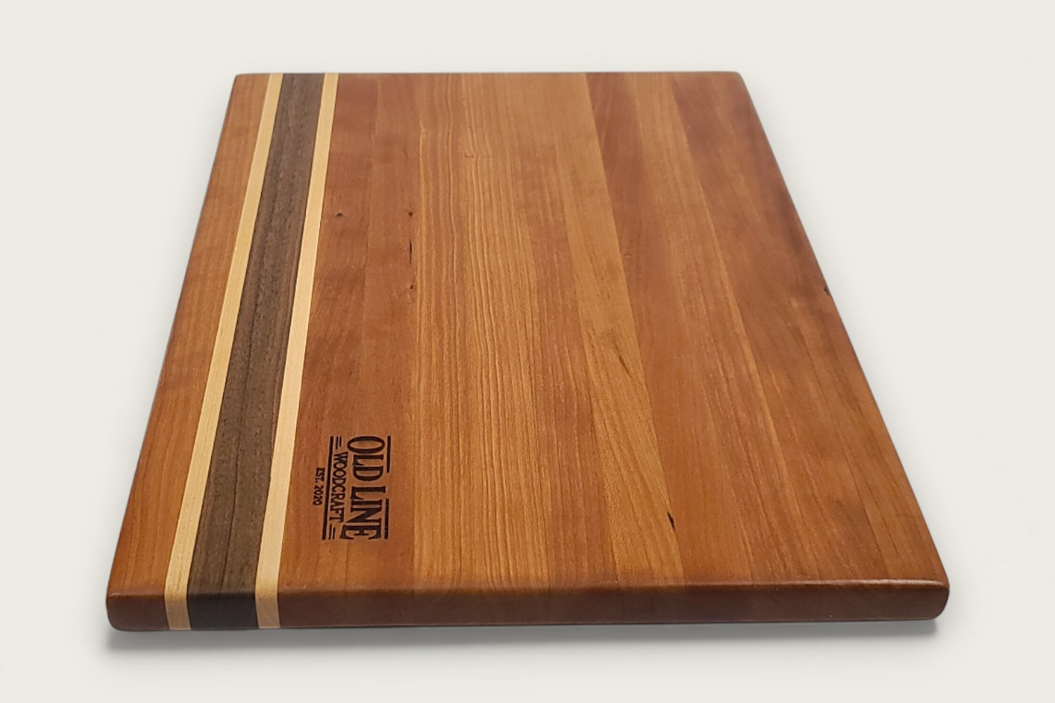 Cherry Hearthwood Prep Board (#230) with edge-grain cherry wood, warm amber tones, and a rectangular shape.